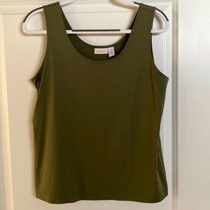 Chicos Army Green Camisole size 2